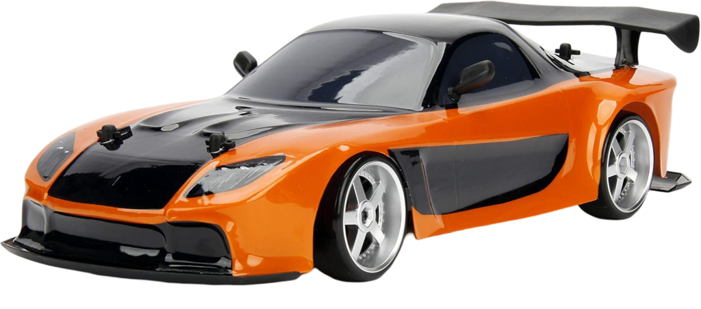 a toy car on a black background