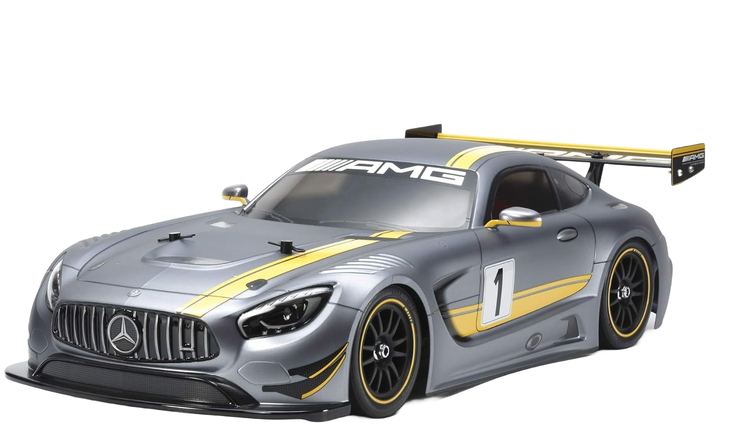 a grey and yellow race car